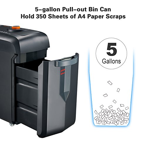 image for Bonsaii Desk-Side C118-C 14-Sheet Cross-Cut Heavy Duty Paper and Credi