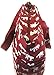 Elephant Print Tote Bag Purse (Burgundy Red)