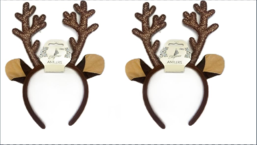 Christmas Headband Reindeer/Christmas Antler/Christmas Hair Headpiece for Christmas/One Size/ 2Pc