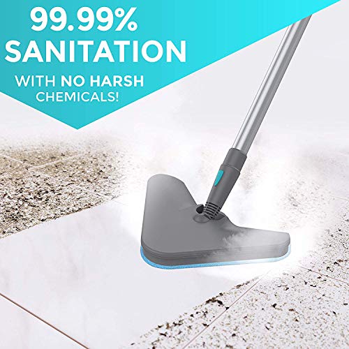 Steam Mop Cleaner ThermaPro Elite 12 in 1 for Hardwood/Tiles/Vinyl/Carpet - Easy-Detachable Handheld Steam Cleaner for Kitchen - Garment - Furniture and Clothes, Multifunctional Whole House Steamer