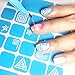 Nail Art Stencils Stickers Vinyl - 'Swirl Collection' 433 Guides Kit - 23 Shapes: Waves, Curvy & More Adhesives Stripe Patterns Designs in 3 Sheets Supplies Tape Foil Decals Craft Gift