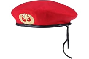 PRETYZOOM Beret Men for Hats Mens Army Cap Berets French - Beret Red Dancing Eight Pointed -Star Woolen Cap Beret Hat Sailor 