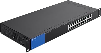 Linksys LGS124 24 Port Gigabit Unmanaged Network Switch Metal Housing Plug Play