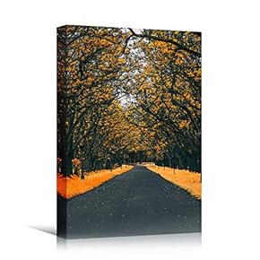 signwin Canvas Wall Art Autumn Dramatic Forest Landscape...