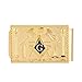 Jingchuan Money Clip - Freemasonic Mason Wallet Card Holder Masonic (Gold)