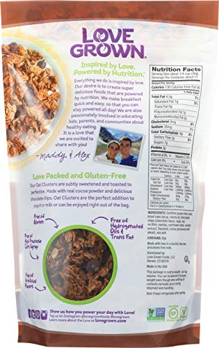 Love Grown Cocoa Goodness Oat Clusters, 12oz. Bag, 6-pack