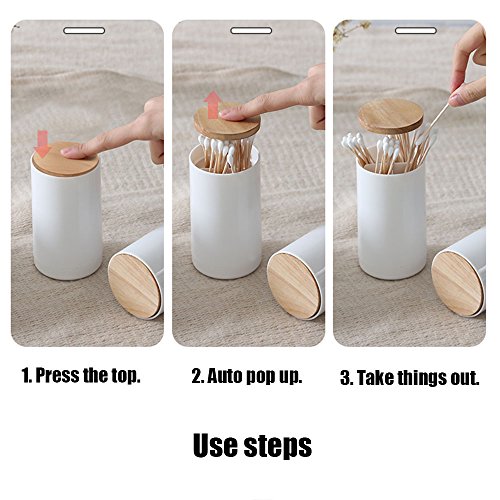 H&xy Automatic Pop-up Cotton Bud Swabs Toothpick Holder Dispenser Case