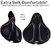 DAWAY Memory Foam Bike Seat Cover - C3 Extra Soft Pad Most Comfortable Exercise Bike Saddle Cushion for Women Men, Fit for Peloton, Stationary, Indoor Bicycles, Mountain, Road Outdoor Bycicle
