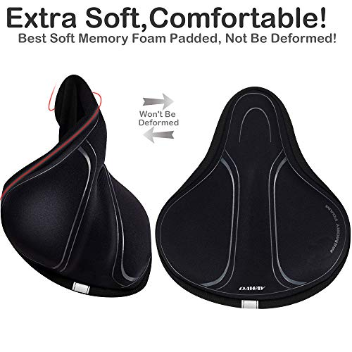 DAWAY Memory Foam Bike Seat Cover C3 Extra Soft Pad Most Comfortable