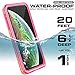 iPhone Xs Max Waterproof Case 2018 6.5 inch, CaseTech LRE Series Shockproof Underwater IP68 Certified, iPhone Xs Max Case with Built-in Screen Protector Full Body Rugged Cover (Pink)