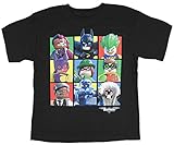 Boys DC Comics Lego Batman Movie Character Blocks Black Graphic T-Shirt