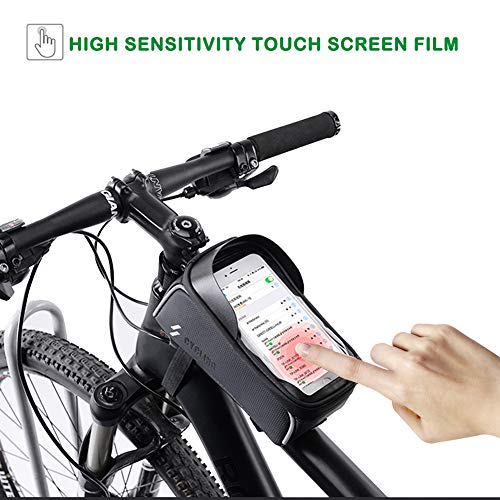image for iBesi Bike Phone Case Bag, Waterproof Front Frame Bike Bag Top Tube Mo