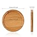 Autrix 3.35 Inch Bamboo Plant Saucer Round Plant Pot Tray for Indoor and Outdoor Plants, 6 Pack