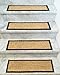 Natural Area Rugs - Seagrass Stair Tread, Half Panama Collection, Natural Fiber, Handmade & Latex Backed, Espresso 9