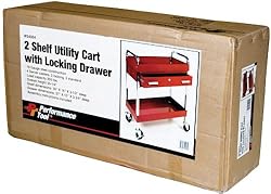 Performance Tool W54004 Two Shelf Utility Cart with