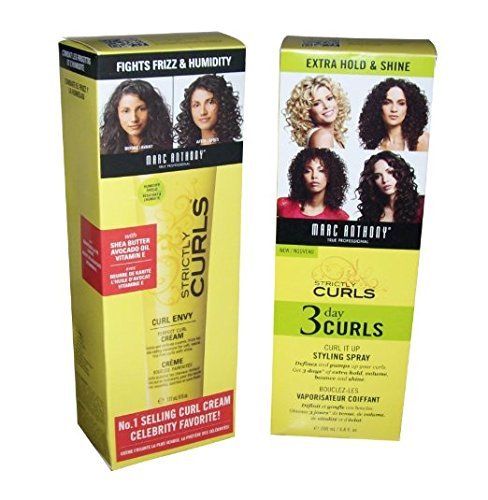 Marc Anthony Strictly Curls (2 Piece) Bundle, 6 oz. Curl Envy Cream And 6.8 oz 3 Day Curls "Curl it Up" Styling Spray