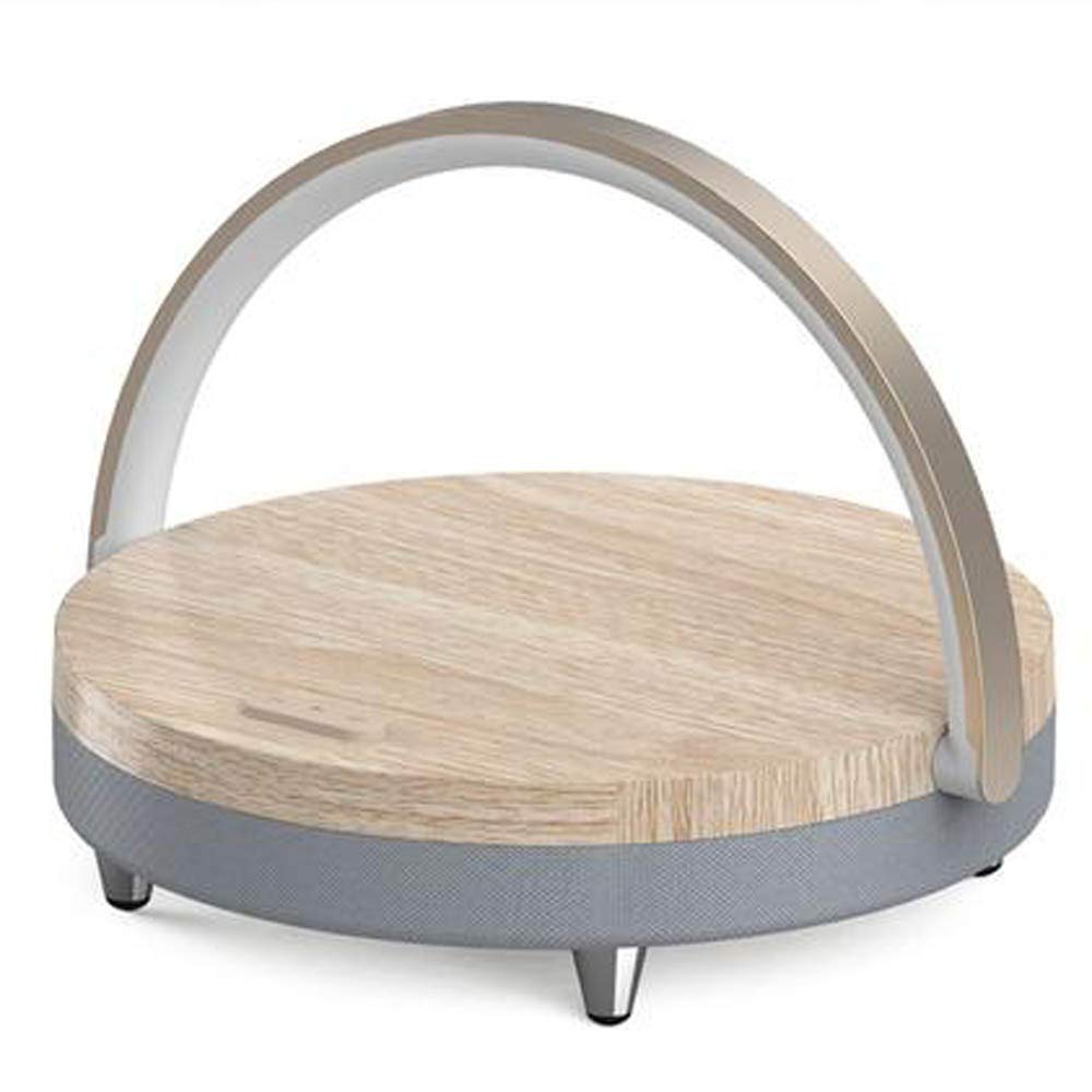 3-in-1 Bedside Lamp with Bluetooth Speaker and Wireless Phone Charger - LED Desk Lamp Mobile Phone Holder with Touch Control 3 Brightness Levels for All Wireless Charging Phones - Multifunctional