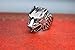 HIJONES Men's Jewelry 316l Stainless Steel Wolf Head Skull Ring, Size 10