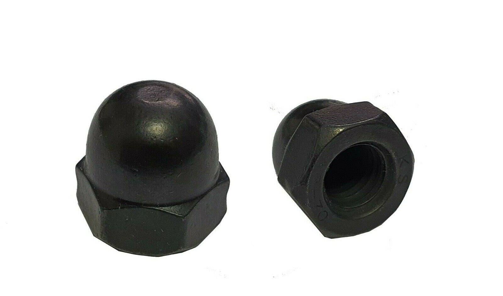 Black Stainless Steel Dome Nuts M3 M4 M5 M6 M8 M10 Pack of 6 pcs (M6)