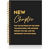 Mhfpl Coworker Funny Spiral 160 Pages Blank Notebook, Coworker Notebook Gifts, Retirement Gifts, Goodbye Gifts (New Chapter)