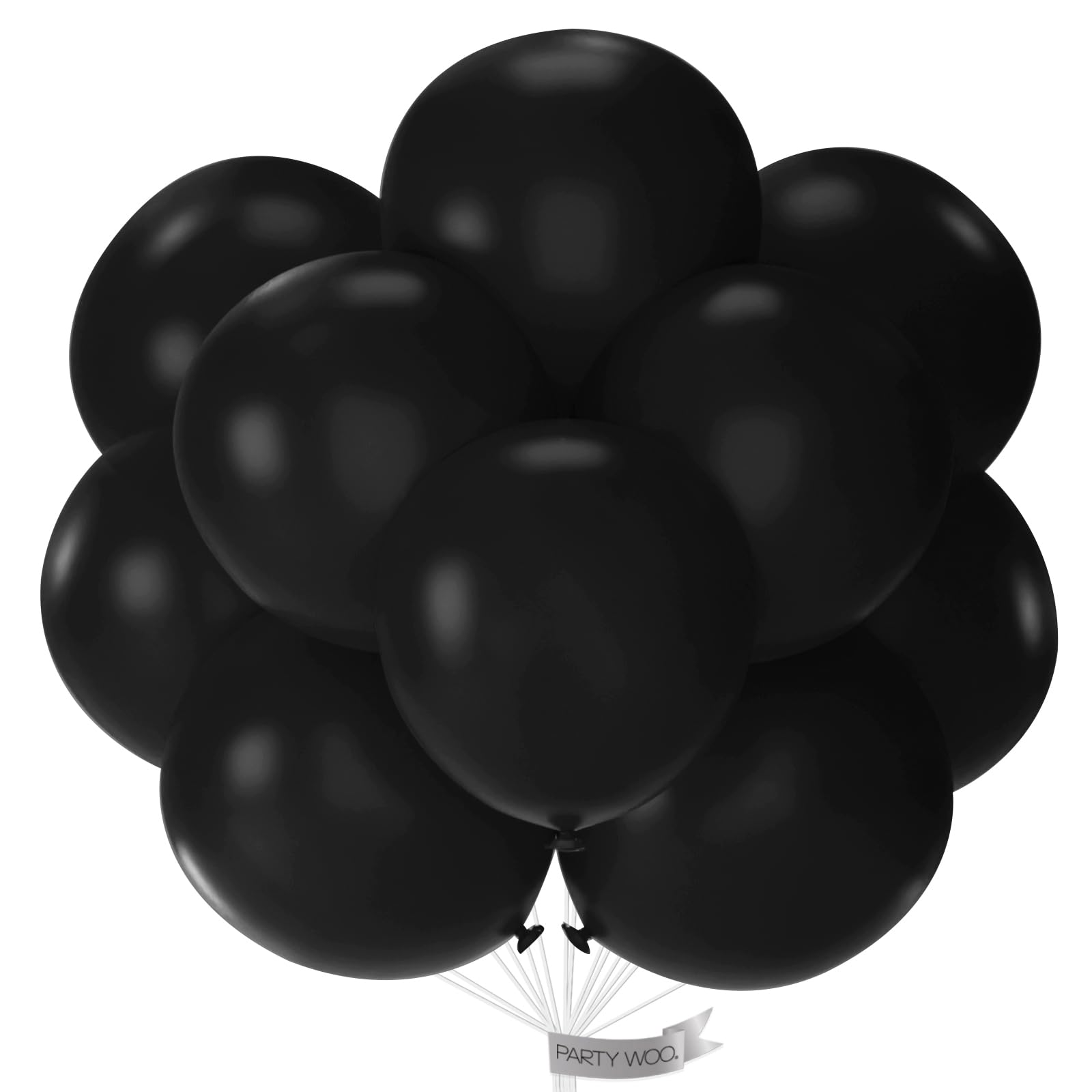 Photo 1 of PartyWoo Black Balloons 20 pcs 18 Inch Latex Helium Matte Black Balloons for Baby Shower Birthday Graduation Casino Gaming Anniversary Retirement Pirate Race Car Theme Party Decorations Black-Y18