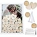 GLM Premium Wedding Guest Book Alternative with Welcome Sign and 85 Hearts - A Perfect Piece to Rustic Wedding Decorations for Ceremony Outside, an Alternative for Your Guest Book Wedding Reception!