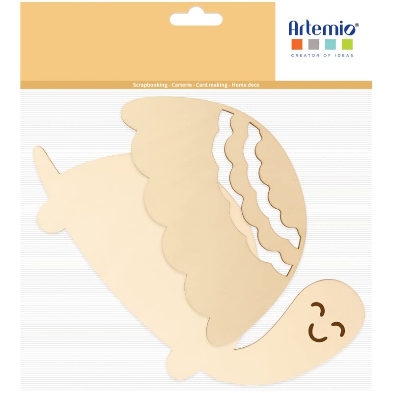 Artemio Wooden Silhouette 23 x 15 cm - Turtle and lace Carapace