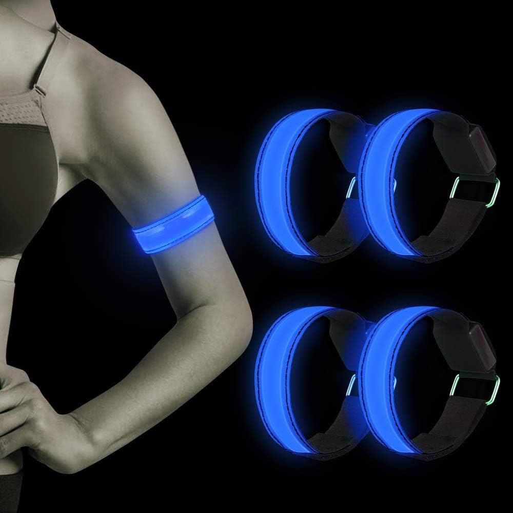 Molbory Led Armband Sport 4 Stück, Leuchtband Reflektorband