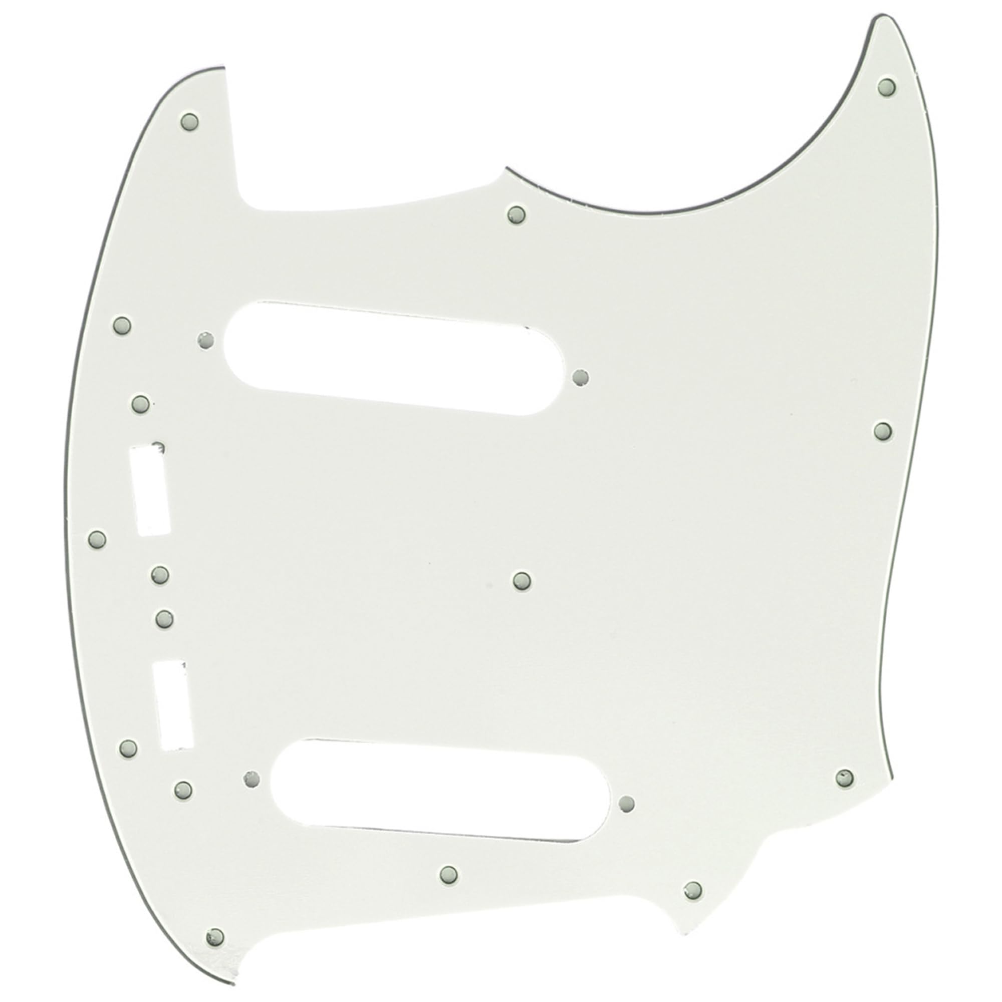 Musiclily Pro 12-Hole Guitar Pickguard for JPN Fender Japan Mustang, 3Ply Parchment