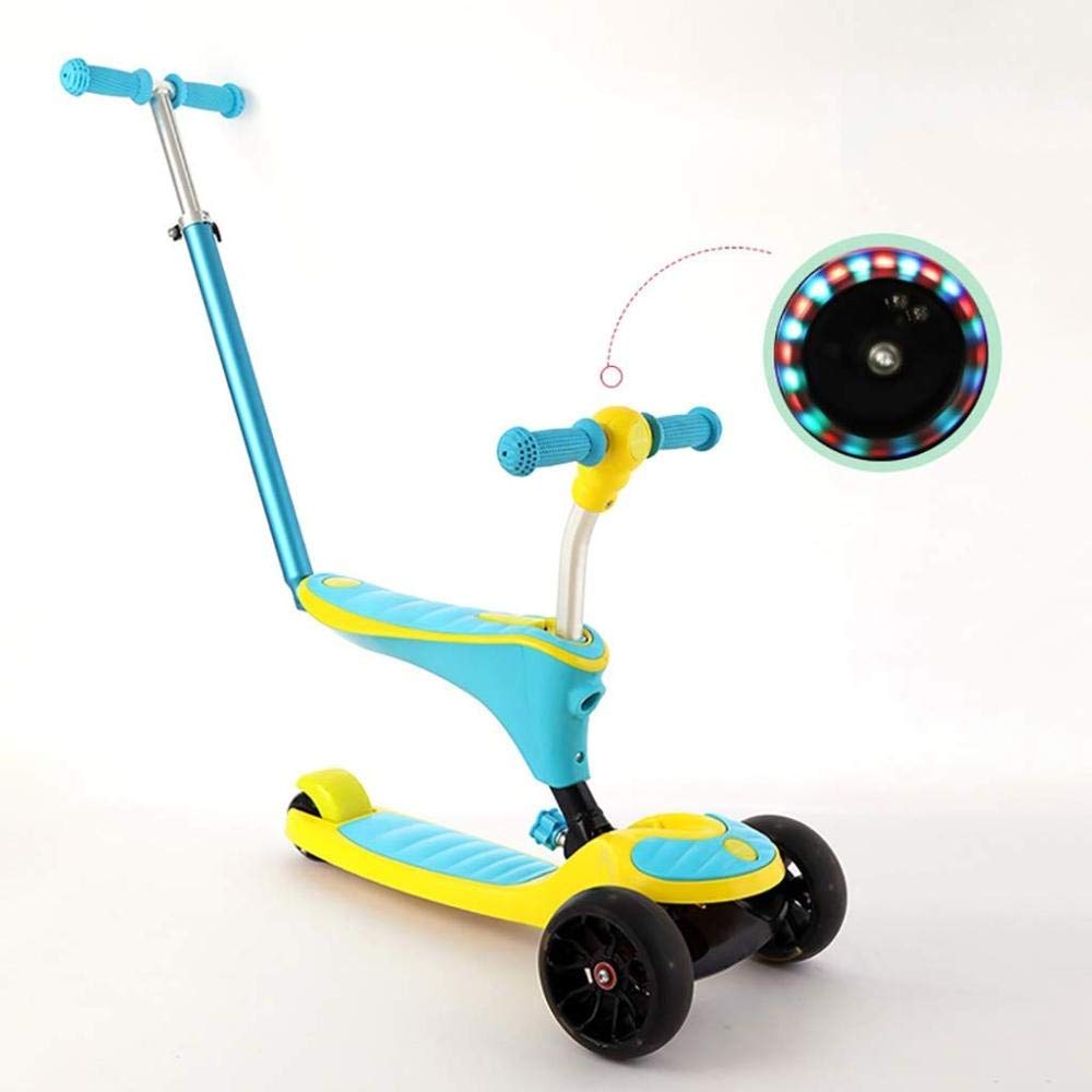 DSHUJC Scooters, Childrens Scooters, Mini Micro Deluxe Scooter, Kids Scooters for Boys and Girls Aged 1-15-Pink and Blue