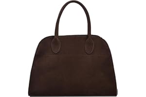 GILTPEAK Suede Tote Bag for Women, Women's Suede Purse Vintage Top Handle Bag, Fashion Retro Shoulder Satchel Work Leather Bag