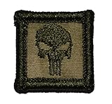 Punisher Skull 1x1 inch Military Patch / Morale Patch - Multiple Colors