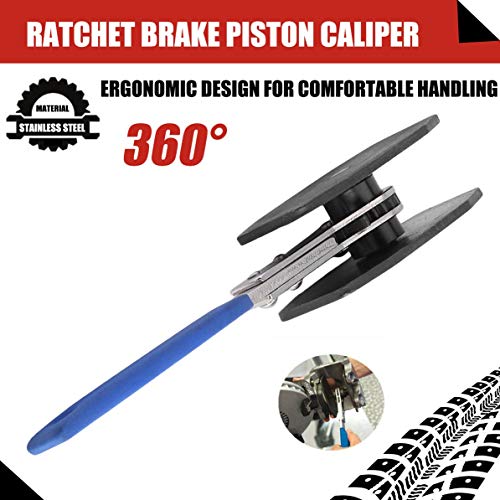 DoMoment Car Auto Vehicles Portable Ratchet Brake Piston Caliper Press Spreader Pad Install Hand Tool Twin Quad Caliper - Thumbnail 2