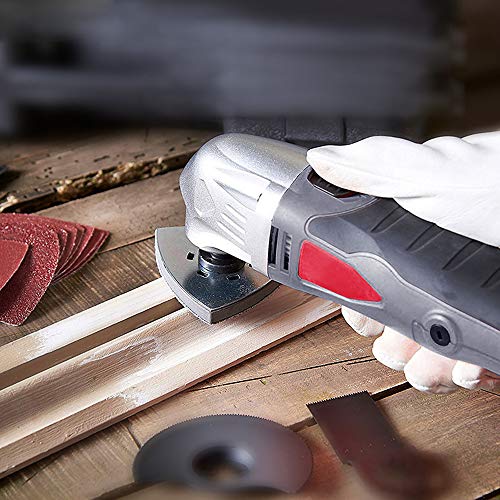 BLENDX Oscillating Multitool Saw Blades Metal/Wood 34 Pieces Oscillating Tool Accessories Kits for Dewalt,Bosch,Dremel,Craftsman,Makita,Rockwell,Chicago Ridgid, Rockwell included 20 Pieces Sanding Pad - Thumbnail 7