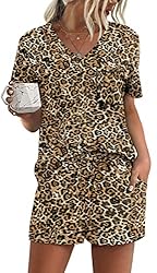 RUBZOOF Womens Leopard Print Pajama Sets with