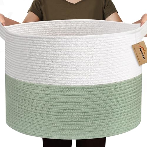 MEGASKET Extra Large Blanket Basket for Blankets