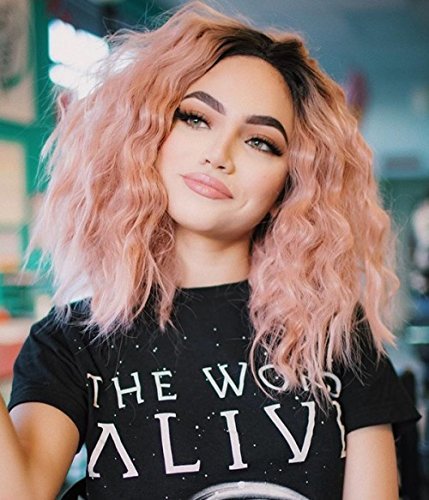 Uniwigs Heat Friendly Synthetic Fiber Lace Front Wavy Wig Omre