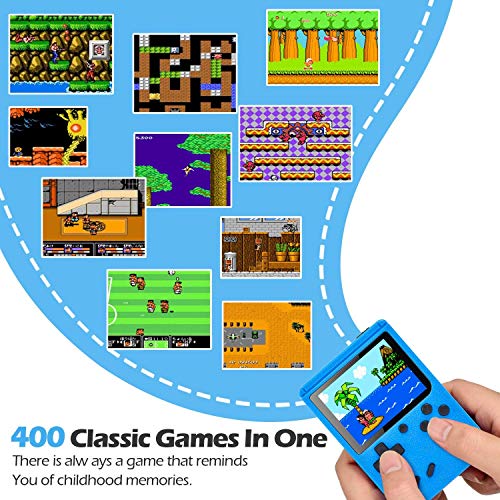 Gamory Retro Games Console, Gameboy Portable handheld games Console with 400 Classical Games & 2.8-Inch Color Screen for 2 Players Support TV Handheld Kids Games Consoles Play 5 Hours+ for Kids Adults