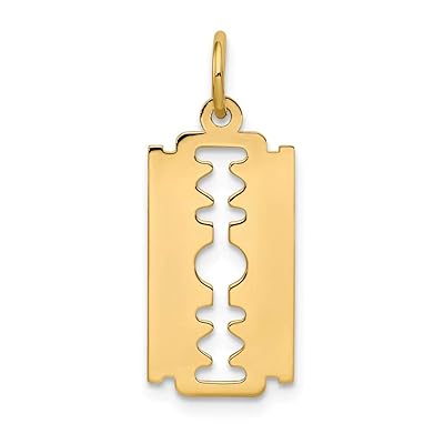 14k Yellow Gold Razor Blade Pendant Necklace for Men Angola Ubuy