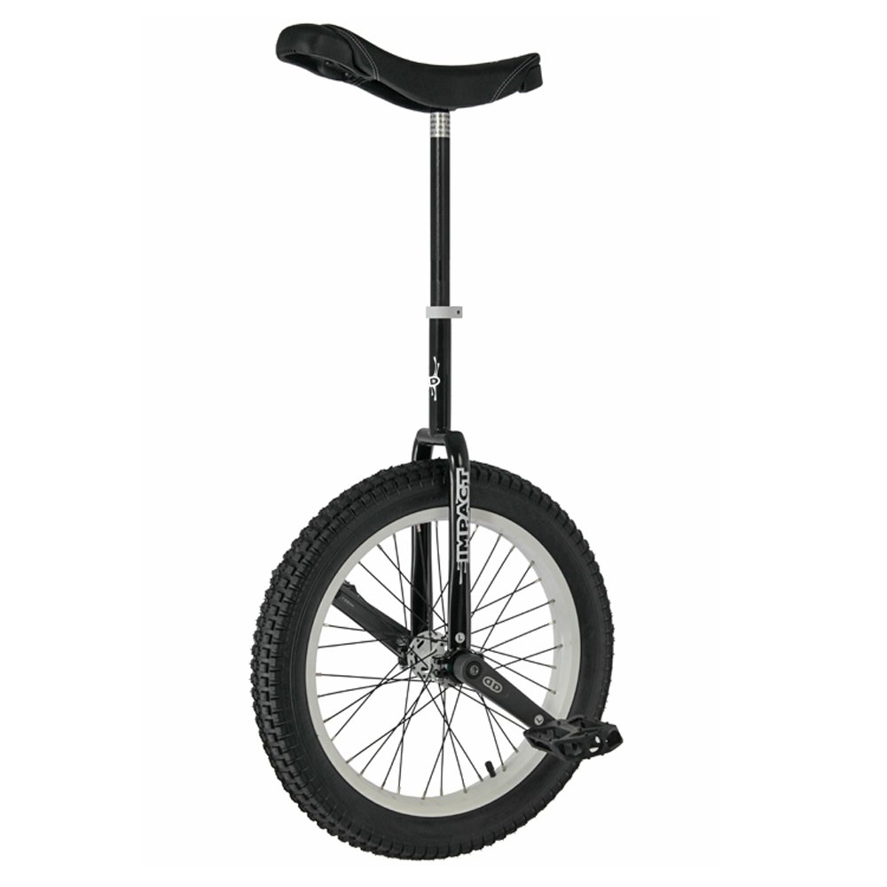 Impact 19'' Athmos Unicycle Black- White Rims - Ready to Ride Trials Package - High Performance Unicycle
