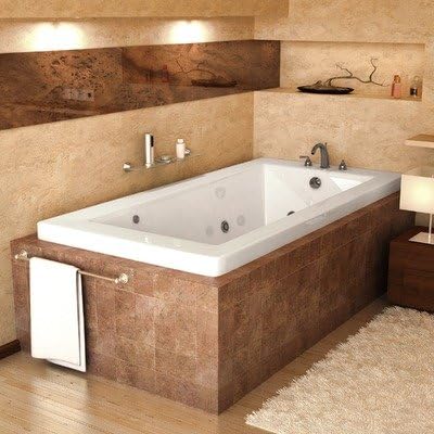Guadeloupe 36 x 60 x 23" Rectangular Air and Whirlpool Jetted Bathtub Color/Trim: White / Polished Chrome, Options: Front Skirt Enclosure