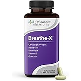 Breathe-X - Allergy & Sinus Relief Supplement - Supports Sinuses & Nasal Discomfort - Non-Drowsy & Fast-Acting - Quercetin, Bromelain, Citrus Bioflavonoids, Nettle Leaf & Vitamin C - 90 Capsules