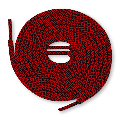 Lace Kings Round Shoelaces (Red/Black - 45in)