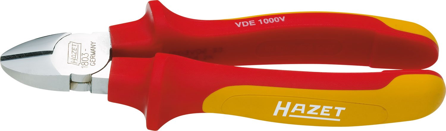 HAZET 1803VDE-33 180 mm VDE Diagonal Cutter with Protective Insulation - Multi-Colour