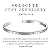 Solocute Mothers Day Sterling Silver Bangle Bracelet Engraved I Love You to the Moon And Back Inspirational Jewelry, Womens Cuff Bracelets