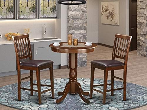 3 Pc Counter Height Dining Set - Small Kitchen Table And 2 Bar Stools.