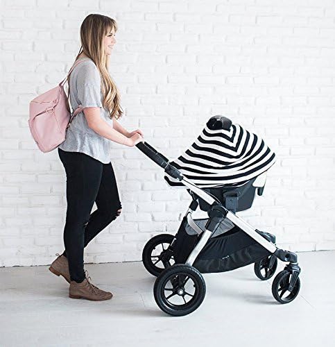 Multi-Use Organic Cotton Lycra Nursing Breastfeeding Cover Baby Car Set Cover Canopy Shopping Cart Cover Swaddle Blanket for Infants Newborns Toddlers Shower Gift - Image 5