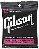 Gibson Masterbuilt Premium 80/20 Bronze Acoustic Guitar Stings, Light