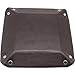 Boshiho Leather Jewelry Catchall Key Phone Coin Box EDC Valet Tray Change Caddy Bedside Storage Box Brown