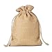 YUXIER 100 Burlap Bags with Drawstring Favor Bags Small Burlap Bags Party Favor Bags for Wedding Party,Arts Crafts Projects, Presents, Snacks Jewelry(5.3 x 3.7inch) (Flaxen)